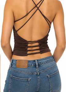 Chocolate Brown Strappy Back Top