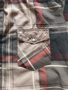 Double Pocket Checks Semi Formal Shirt
