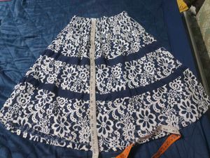 Navy blue lace skirt for 10 year old
