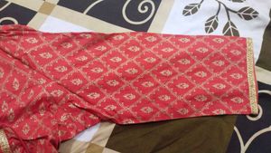 Elegant Red Printed Kurta
