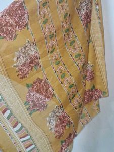 Elegant Yellow Floral Saree