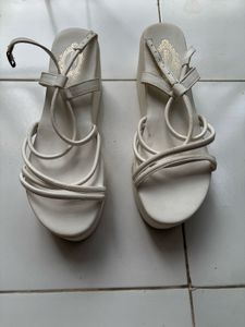 White Platform Wedge Sandals