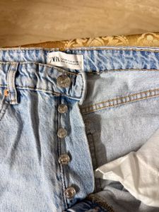 Zara Light-Wash Wide-Leg Jeans