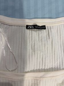 zara square neck long sleeve top