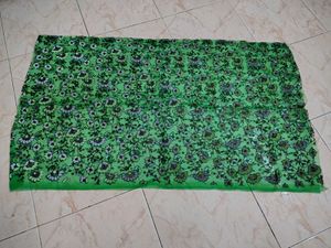 Green Floral Embroidered 1m Material