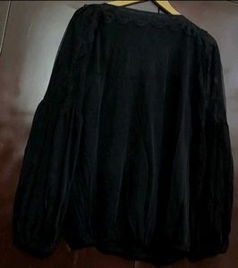 Black Lace Trim Top For 34 Bust