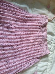 Pleated Pink Skirt