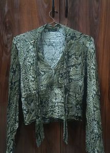Stylish Snake Print Blouse