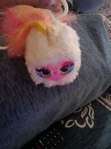 Cute Fluffy Unicorn Toy ( light with saund)