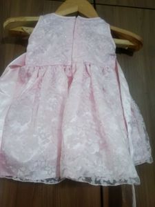 Elegant Pink Floral Baby Dress