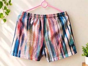 Vibrant Abstract Print Shorts