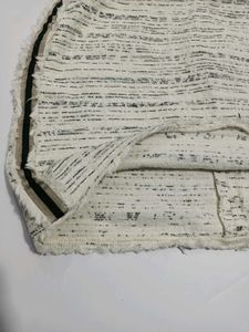 Zara Chic Tweed Mini Skirt Small Made In Morocco