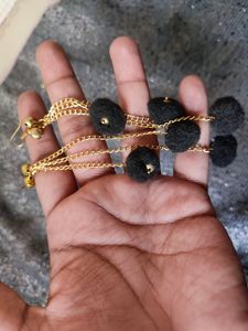 Pom Pom Long Earrings