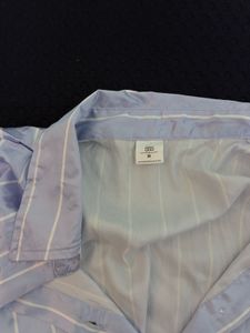 Light Blue Striped Button-Up Shirt