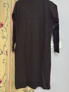 Elegant Brown Embellished woolen Kurta