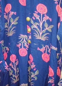 Beautiful Blue Floral Print Kurta