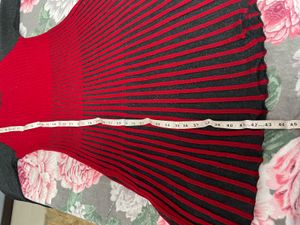 Red &amp; Gray Knit woolen Dress