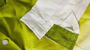 Gradient Ombre Button-Up Shirt