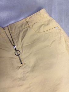 Yellow Mini Skirt with Zipper
