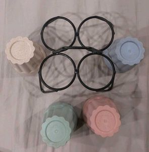 Set of 4 Pastel Cups