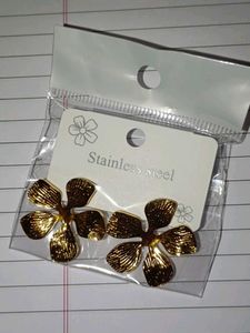 Golden Flower Earrings