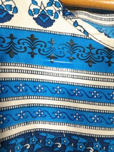 Boho Blue Patterned Cropped Top