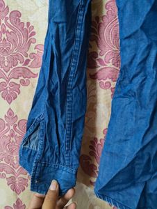 Blue Denim Button-Up Shirt