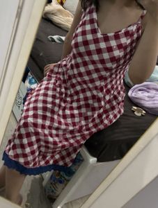 Red Gingham Summer Dress