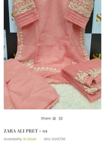 zara ali original pakistani 2 piece kurta dupatta