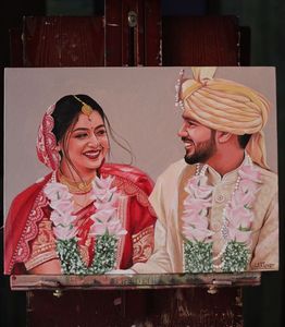 Acrylic Color Wedding or Anniversary painting