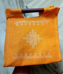 🧡Rangoli Jute Bag