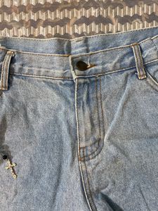 Distressed Denim Shorts