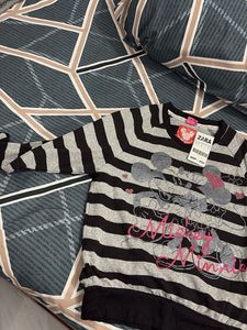 Zara Mickey &amp; Minnie Mouse Striped T-Shirt