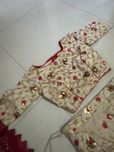 Embroidered silk Lehenga Choli Set