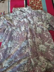 Vintage Floral Print Button-Up Shirt