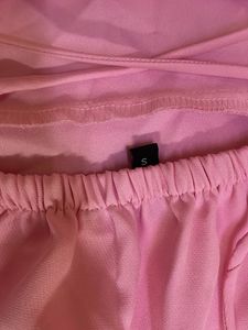 Cute Pink Puff Sleeve Dress
