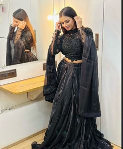 JIMMY CHOO Black Lehenga Choli Set