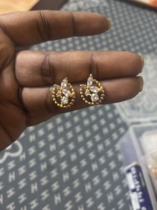 Elegant Stud Earrings with Crystal Accents