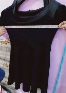 Black Colour Middi Dress