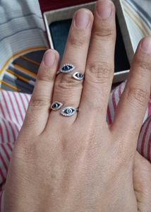price drop 📉 Oxidized Silver Evil Eye Toe Rings