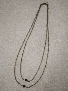Copper Colour Black Bead Step Chain