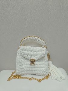 White Crochet Mini Bag