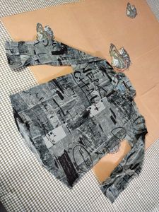 Abstract Print Full Sleeve Shirt