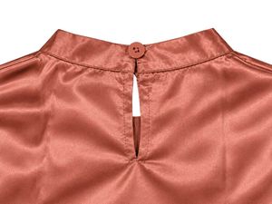 Dusty Rose Satin Full-Sleeve Top