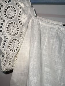Molly & Sue Chic White Eyelet Dress