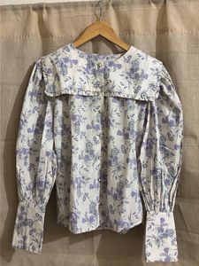 floral print puff sleeve blouse