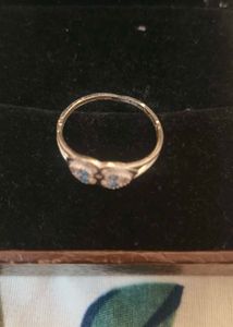 Charming Silver Ring with Blue Stones