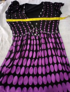 Stylish Black &amp; Purple Top