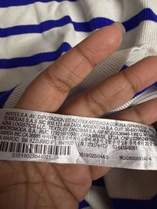 ORIGINAL ZARA Striped Ribbed Crop Top
