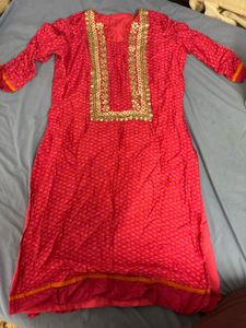 FLASH SALE@300 Pink Embroidered Kurta